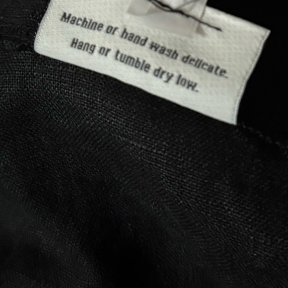 HEART DESIRE  Robin 100% Linen  Black Long Sleeve Blouse in XL - Picture 8 of 9